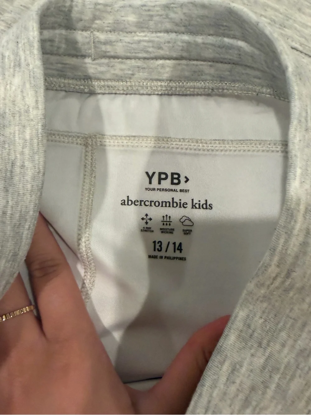 abercrombie kids Light Heather Gray Sweat Set